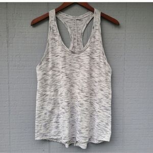 🩶🤍 Lululemon Heathered Grey Racerback Tie Open Tank
